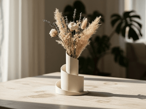 17cm Spiral Scroll Vase