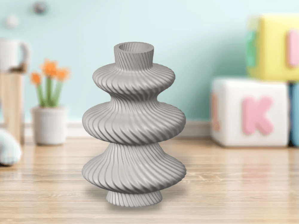 Twisted Elegance: Curves & Contours Vase Flowers